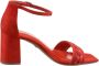 Tamaris Stijlvolle zwarte leren hoge hak sandalen Black Dames - Thumbnail 100