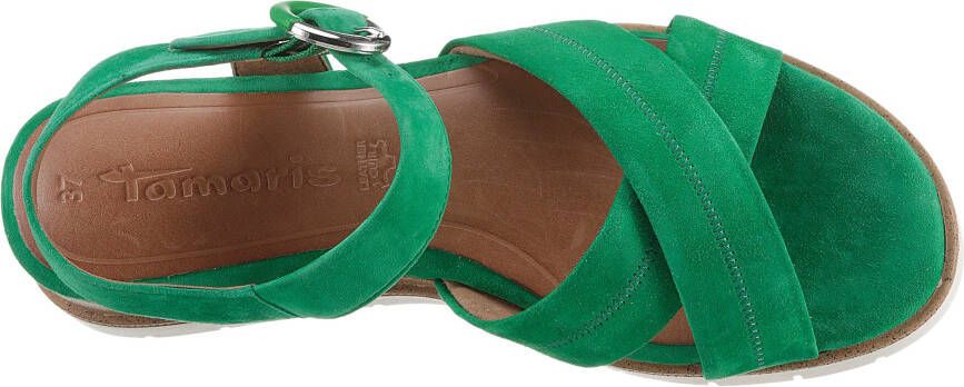 Tamaris Sandaaltjes zomerschoen sandaal wig-hak met 2 cm plateau