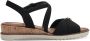Tamaris dames sandalen met sleehak zwart - Thumbnail 11