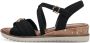 Tamaris dames sandalen met sleehak zwart - Thumbnail 11