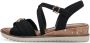 Tamaris dames sandalen met sleehak zwart - Thumbnail 12