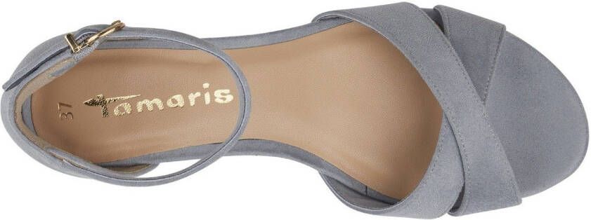 Tamaris Sandaaltjes blokhak zomerschoen sandalette met kruisband