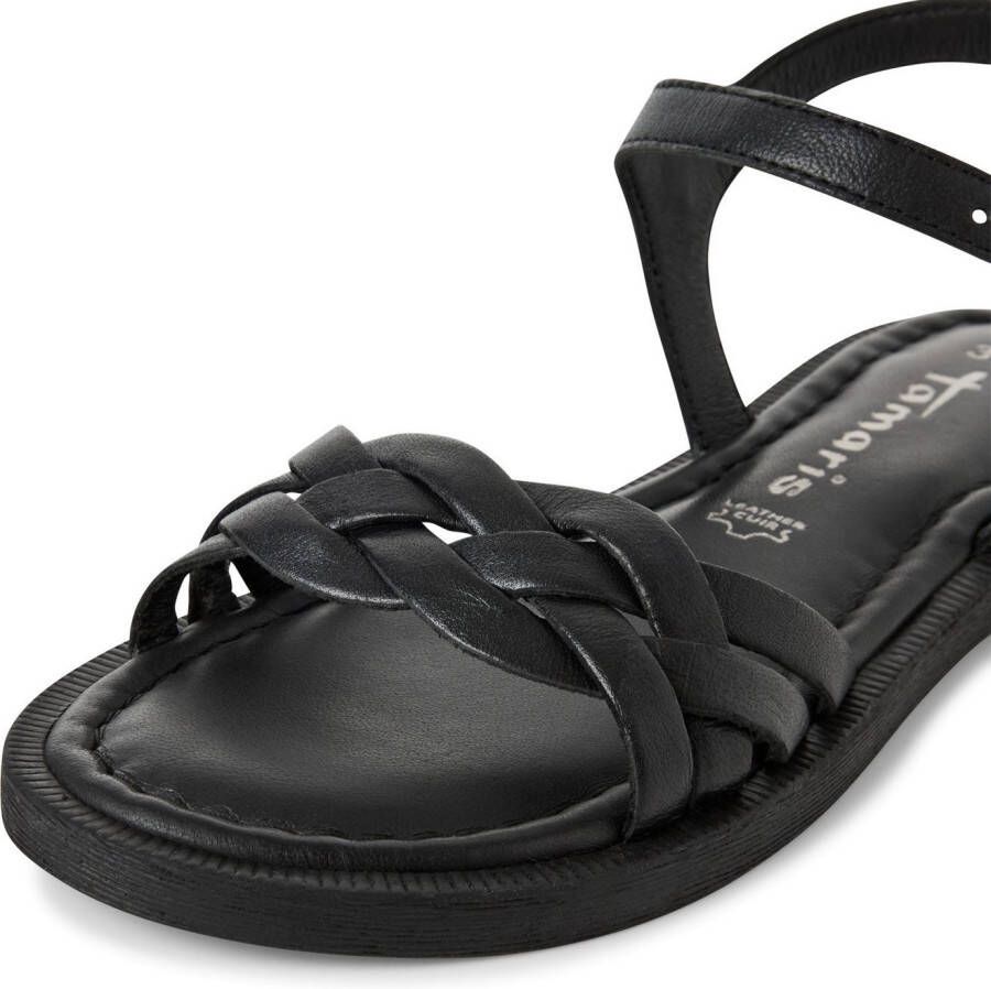 Tamaris Sandalen sandalette zomerschoen met riempjes in vlechtlook