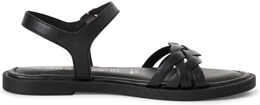 Tamaris Sandalen sandalette zomerschoen met riempjes in vlechtlook