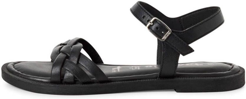 Tamaris Sandalen sandalette zomerschoen met riempjes in vlechtlook