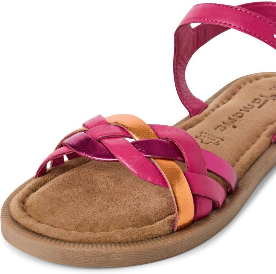 Tamaris Sandalen sandalette zomerschoen met riempjes in vlechtlook