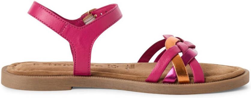 Tamaris Sandalen sandalette zomerschoen met riempjes in vlechtlook