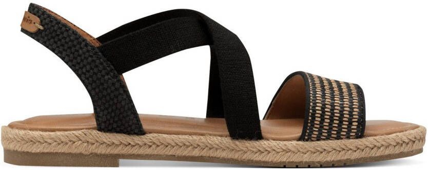 Tamaris Sandalen plateau sandalette zomerschoen met contrast-details