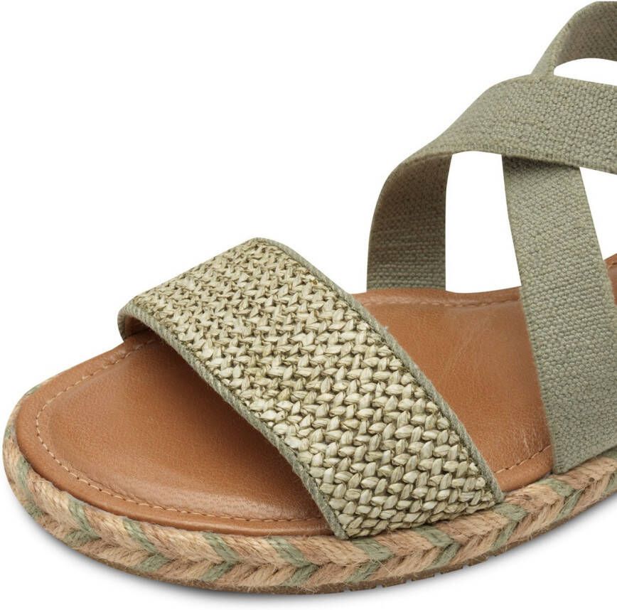 Tamaris Sandalen plateau sandalette zomerschoen met contrast-details