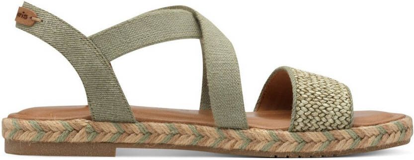 Tamaris Sandalen plateau sandalette zomerschoen met contrast-details