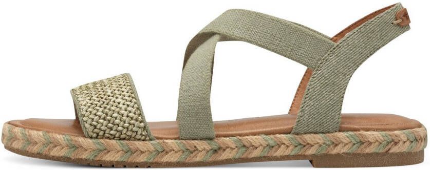 Tamaris Sandalen plateau sandalette zomerschoen met contrast-details