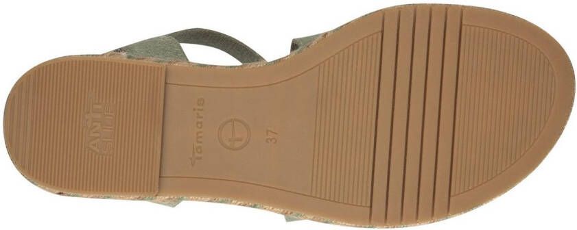 Tamaris Sandalen plateau sandalette zomerschoen met contrast-details