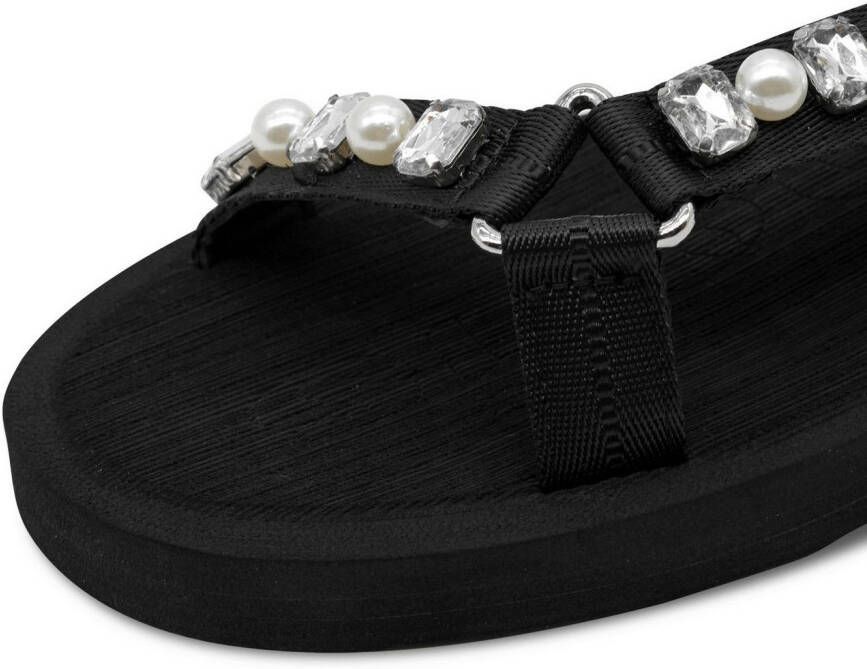 Tamaris Sandalen sleehak plateau sandalette zomerschoen met sierstenen