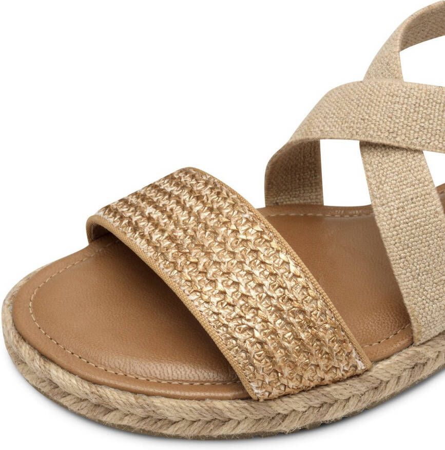 Tamaris Sandalen plateau sandalette zomerschoen met contrast-details