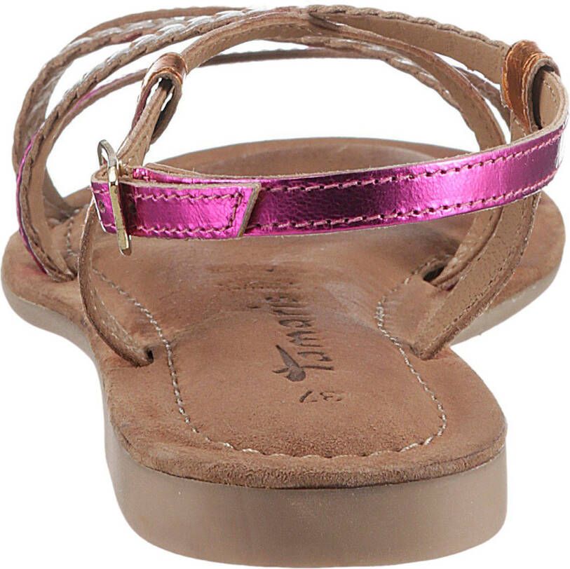 Tamaris Sandalen zomerschoen sandaal blokhak met vlecht-look bandjes