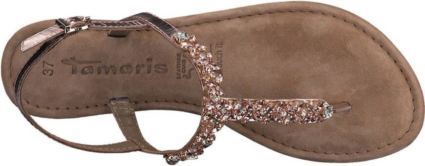 Tamaris Sandalen zomerschoen sandaal riemchensandale met fonkelende steentjes