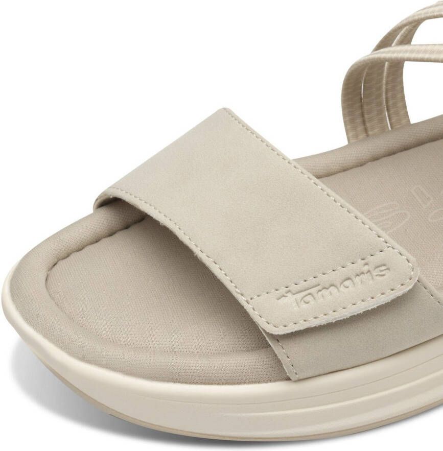 Tamaris Sleehaksandaaltjes plateau comfortabele schoen sandaal met elastische gekruiste riempjes