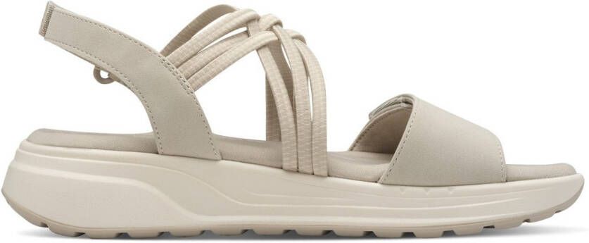 Tamaris Sleehaksandaaltjes plateau comfortabele schoen sandaal met elastische gekruiste riempjes