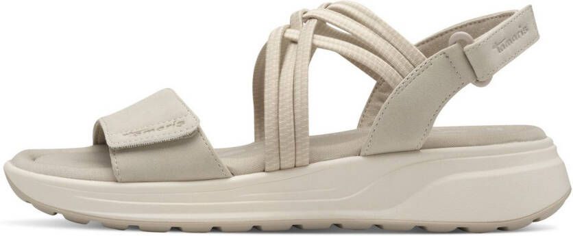 Tamaris Sleehaksandaaltjes plateau comfortabele schoen sandaal met elastische gekruiste riempjes