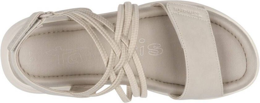 Tamaris Sleehaksandaaltjes plateau comfortabele schoen sandaal met elastische gekruiste riempjes