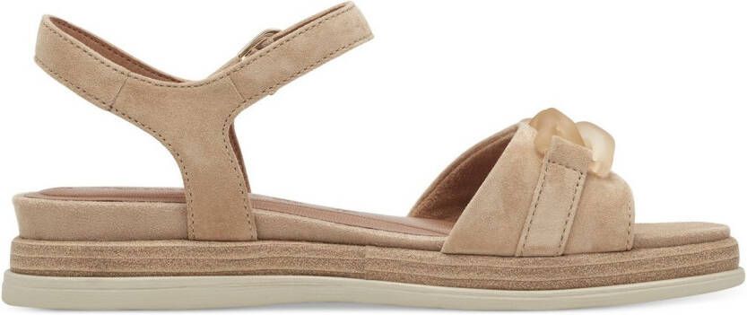 Tamaris Sleehaksandaaltjes zomerschoen bandjessandaal met gematteerde sierketting