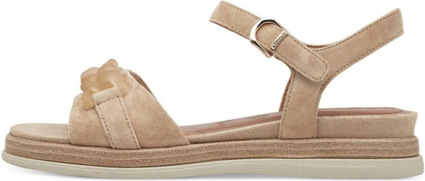 Tamaris Sleehaksandaaltjes zomerschoen bandjessandaal met gematteerde sierketting