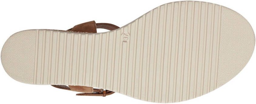 Tamaris Sleehaksandaaltjes zomerschoen sandaal wig hak met mooie ketting-applicatie