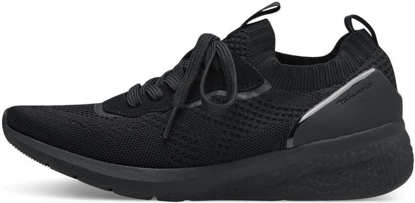Tamaris Slip-on sneakers vrijetijdsschoen lage schoen veterschoen met opgezette sierveters