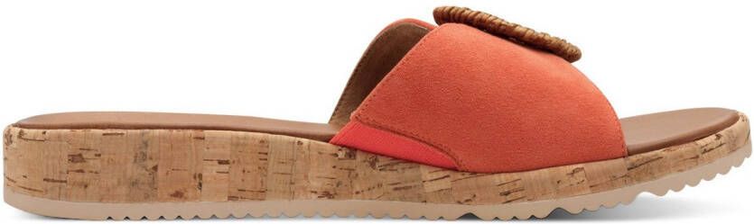 Tamaris Slippers sleehak zomerschoen instapschoen met mooie siergesp