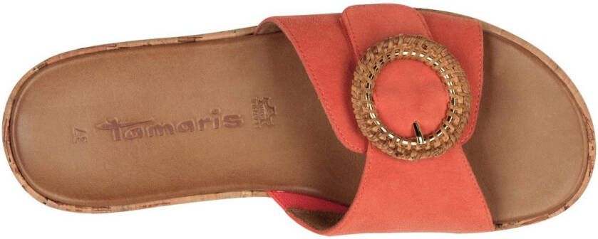 Tamaris Slippers sleehak zomerschoen instapschoen met mooie siergesp