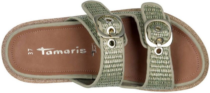 Tamaris Slippers plateau zomerschoen slippers met verstelbare gespen