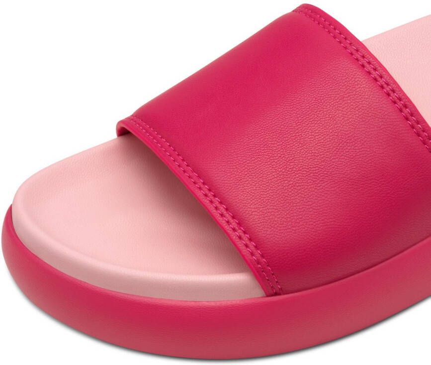 Tamaris Slippers plateau zomerschoen slippers met klein elastiek aan de band