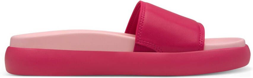 Tamaris Slippers plateau zomerschoen slippers met klein elastiek aan de band