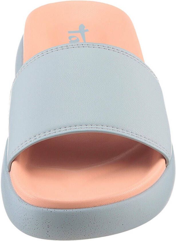 Tamaris Slippers plateau zomerschoen slippers met klein elastiek aan de band