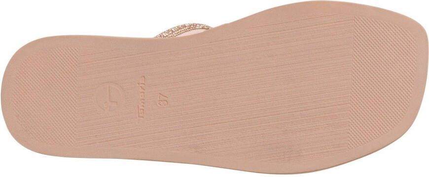 Tamaris Slippers zomerschoen slippers met delicate glitterbandjes