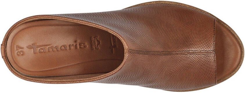 Tamaris Slippers wig-hak zomerschoen slippers lichte loopzool smalle vorm