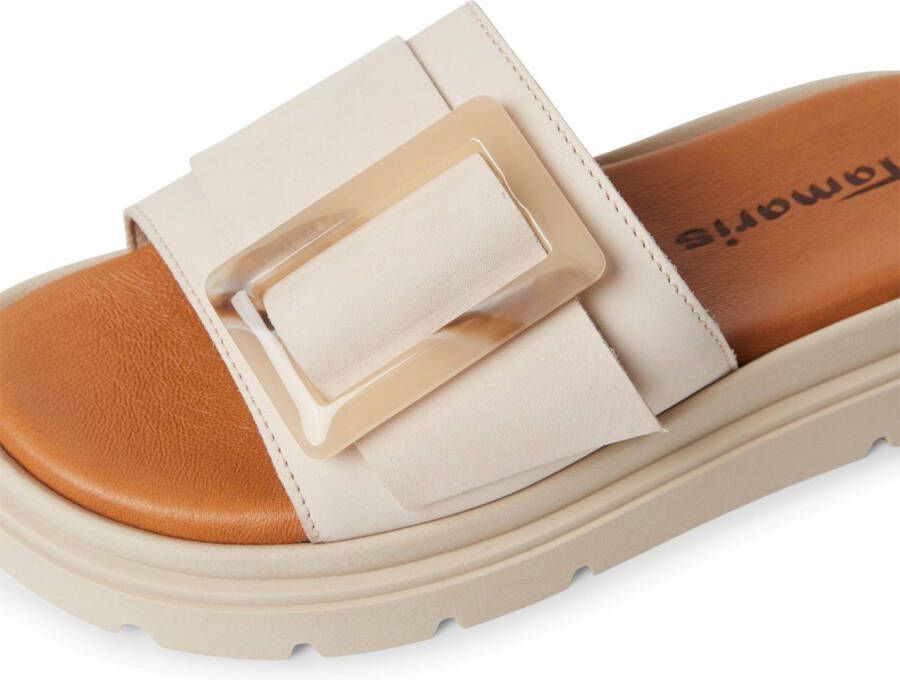 Tamaris Slippers Plateauzool zomerschoen met modieuze siersluiting