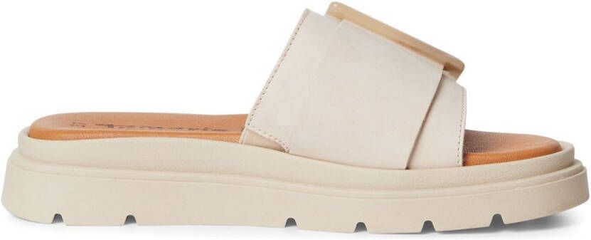 Tamaris Slippers Plateauzool zomerschoen met modieuze siersluiting