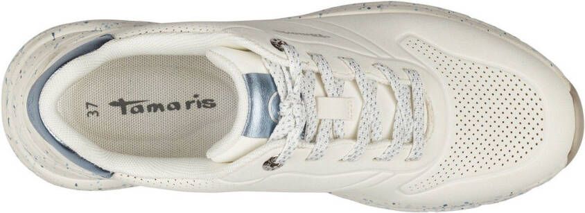 Tamaris Sneakers met gespikkelde zool vrijetijdsschoen lage schoen veterschoen