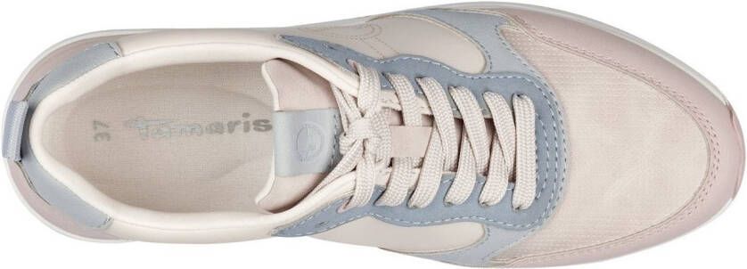Tamaris Sneakers met sleehak veterschoen vrijetijdsschoen lage schoen met contrastafwerkingen