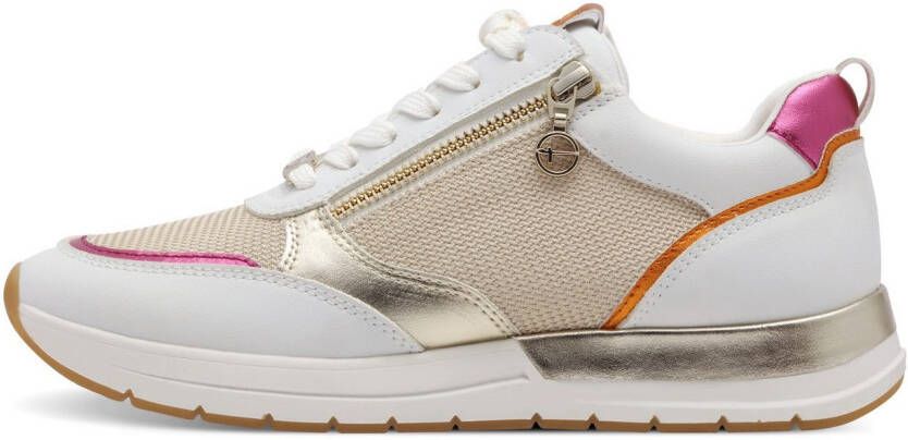 Tamaris Sneakers met sleehak Almina vrijetijdsschoen halfschoen in smalle vorm vegan verwerking