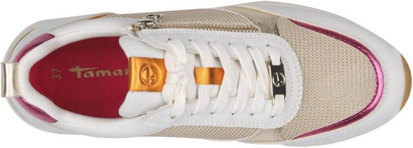 Tamaris Sneakers met sleehak Almina vrijetijdsschoen halfschoen in smalle vorm vegan verwerking