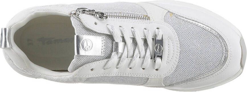 Tamaris Sneakers met sleehak Almina vrijetijdsschoen halfschoen in smalle vorm vegan verwerking