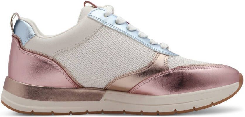 Tamaris Sneakers met sleehak Almina vrijetijdsschoen lage schoen veterschoen in smalle vorm