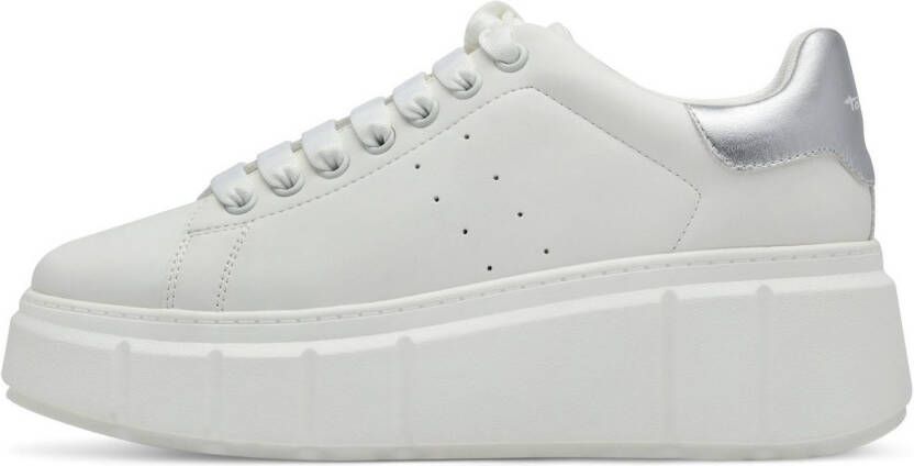 Tamaris Sneakers met sleehak veterschoenen lage schoen vrijetijdsschoenen met gaatjespatroon