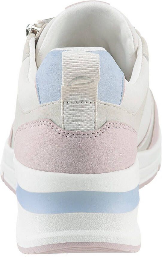 Tamaris Sneakers met sleehak vrijetijdsschoen lage schoen veterschoen met buitenrits