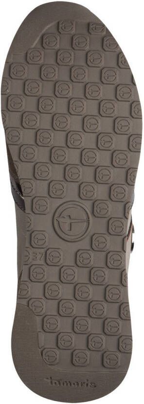 Tamaris Sneakers met sleehak vrijetijdsschoen lage schoen veterschoen met contrastafwerkingen