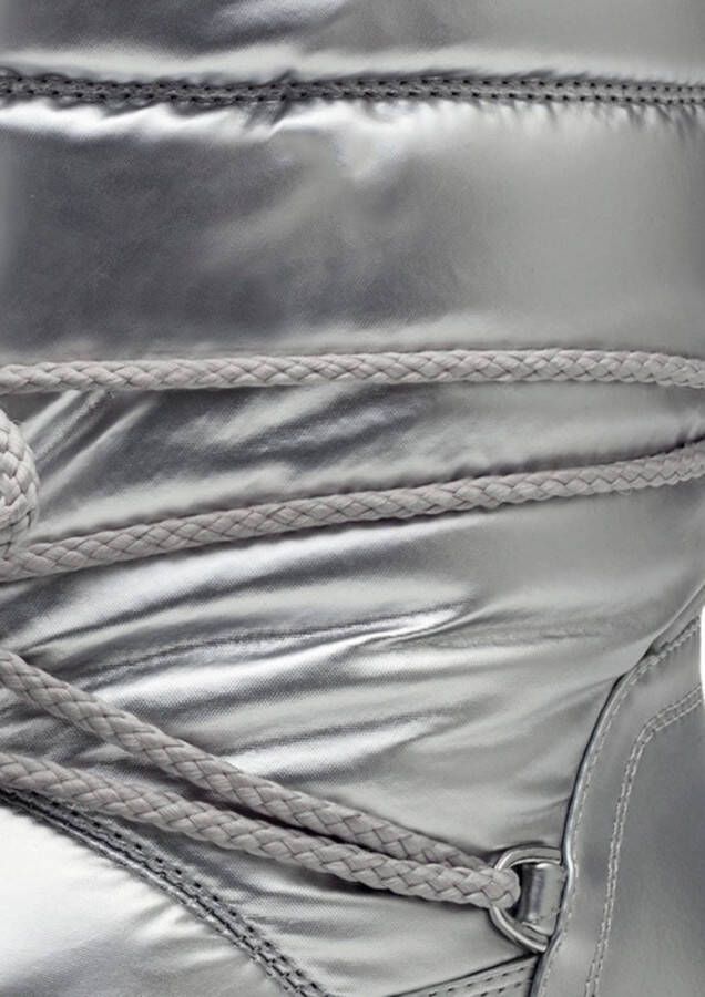 Tamaris Snowboots met duo-tex-uitrusting en opgestikte vetersluiting