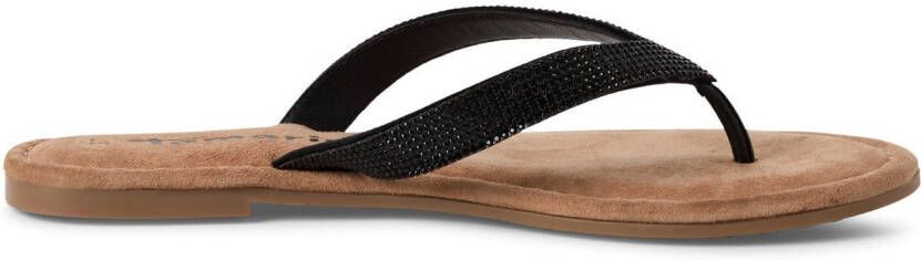 Tamaris Teenslippers zomerschoen dianette bezet met fonkelende strasssteentjes