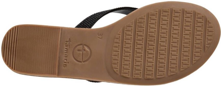 Tamaris Teenslippers zomerschoen dianette bezet met fonkelende strasssteentjes